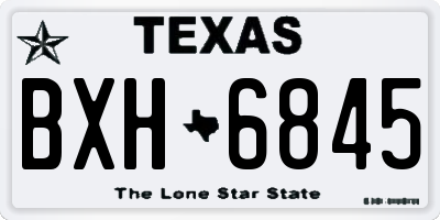TX license plate BXH6845