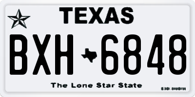 TX license plate BXH6848