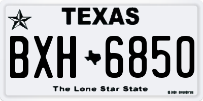 TX license plate BXH6850