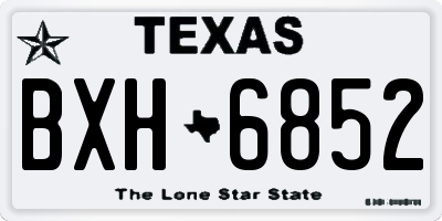 TX license plate BXH6852