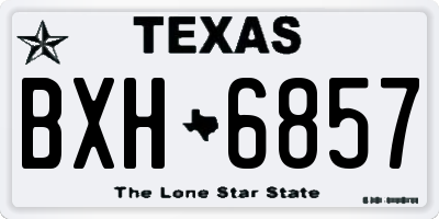 TX license plate BXH6857