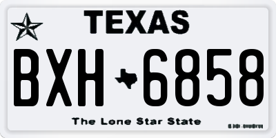 TX license plate BXH6858