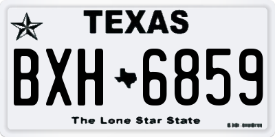 TX license plate BXH6859