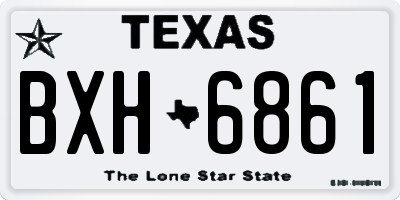 TX license plate BXH6861
