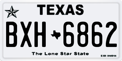TX license plate BXH6862