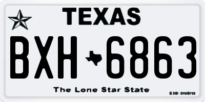 TX license plate BXH6863