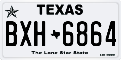 TX license plate BXH6864