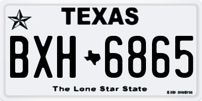 TX license plate BXH6865