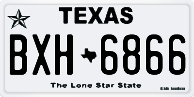TX license plate BXH6866