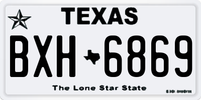 TX license plate BXH6869