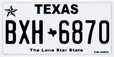 TX license plate BXH6870