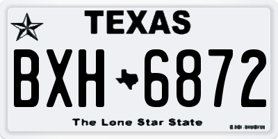 TX license plate BXH6872