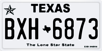 TX license plate BXH6873