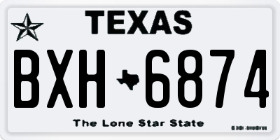 TX license plate BXH6874