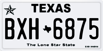 TX license plate BXH6875