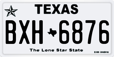 TX license plate BXH6876