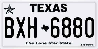 TX license plate BXH6880