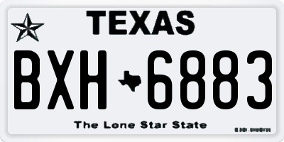 TX license plate BXH6883