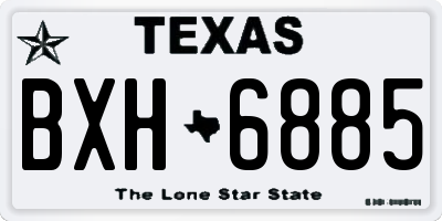 TX license plate BXH6885