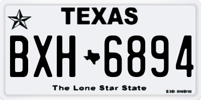 TX license plate BXH6894