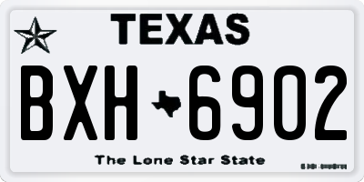 TX license plate BXH6902
