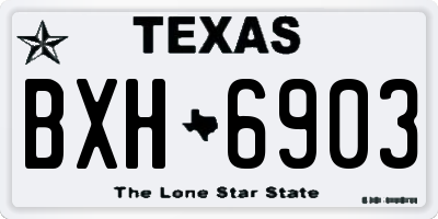 TX license plate BXH6903