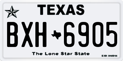 TX license plate BXH6905