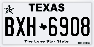 TX license plate BXH6908