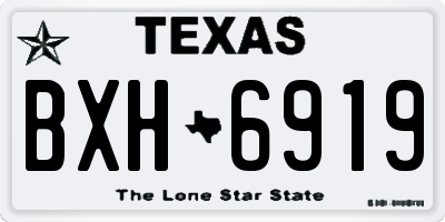 TX license plate BXH6919