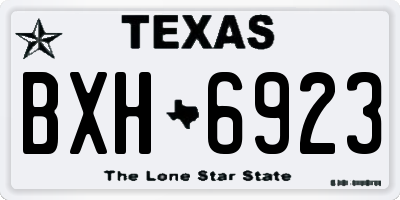 TX license plate BXH6923