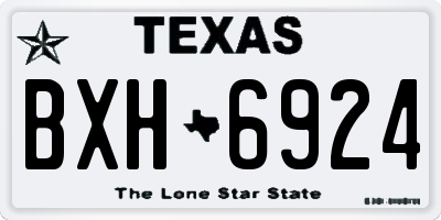 TX license plate BXH6924