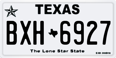 TX license plate BXH6927