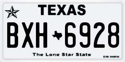 TX license plate BXH6928