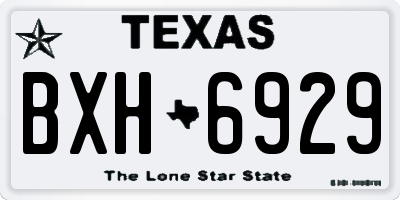 TX license plate BXH6929