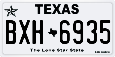 TX license plate BXH6935