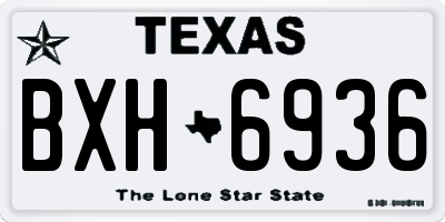 TX license plate BXH6936