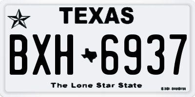 TX license plate BXH6937
