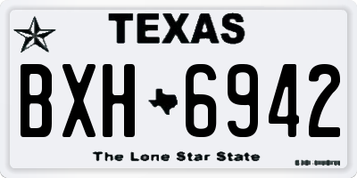 TX license plate BXH6942
