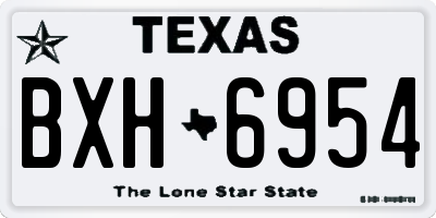 TX license plate BXH6954