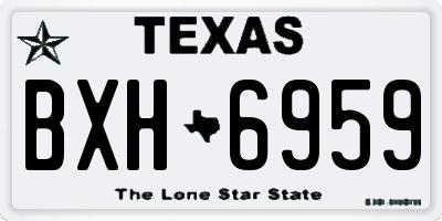 TX license plate BXH6959