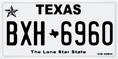 TX license plate BXH6960