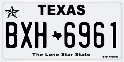 TX license plate BXH6961