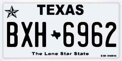 TX license plate BXH6962