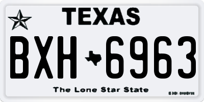 TX license plate BXH6963