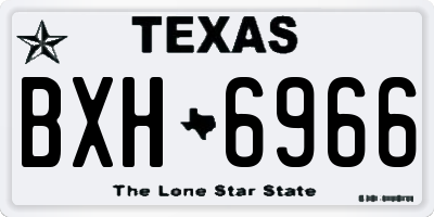 TX license plate BXH6966