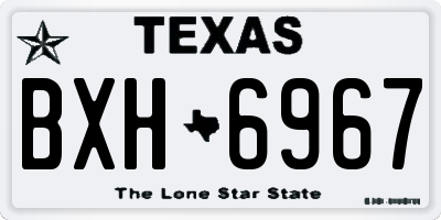 TX license plate BXH6967