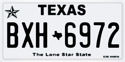 TX license plate BXH6972