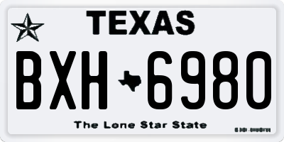 TX license plate BXH6980
