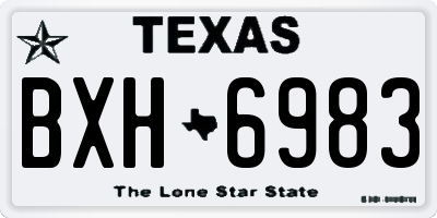 TX license plate BXH6983