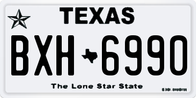 TX license plate BXH6990